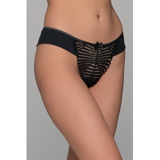 Brazilian Slip με Δαντέλα – Μαύρο