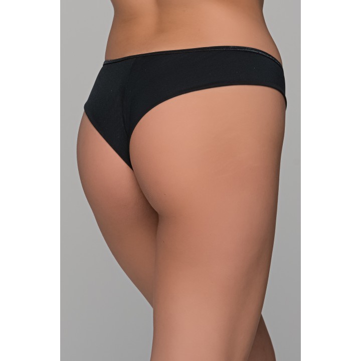 Brazilian Slip με Δαντέλα – Μαύρο