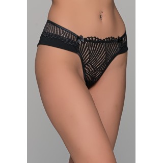 Brazilian Slip με Δαντέλα – Μαύρο
