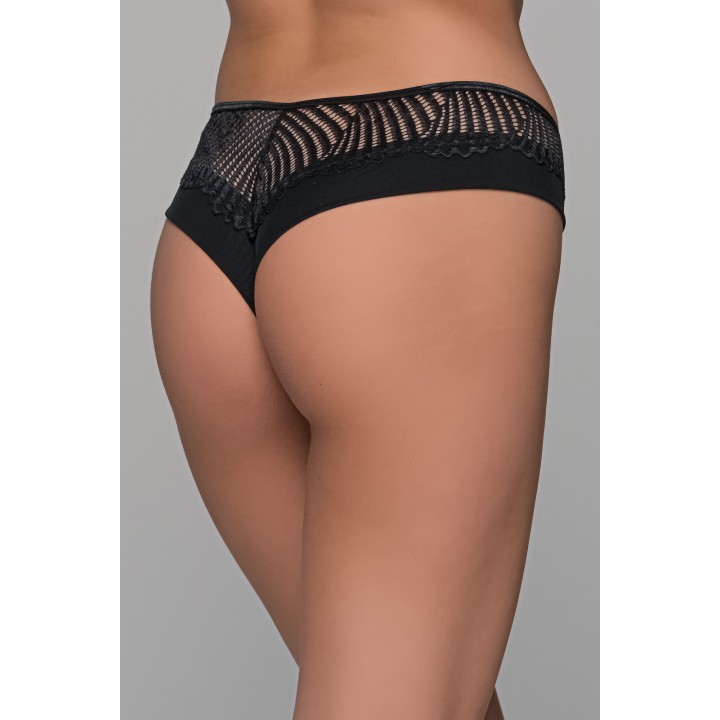 Brazilian Slip με Δαντέλα – Μαύρο