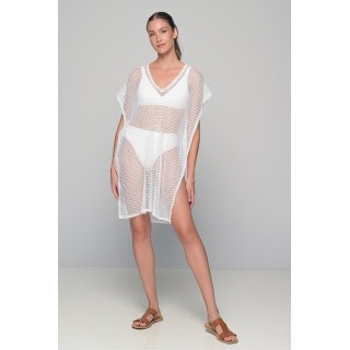 Διάφανο Καφτάνι - Λευκό