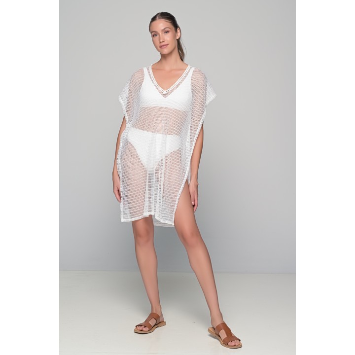 Διάφανο Καφτάνι - Λευκό