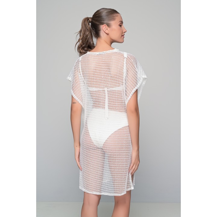 Διάφανο Καφτάνι - Λευκό