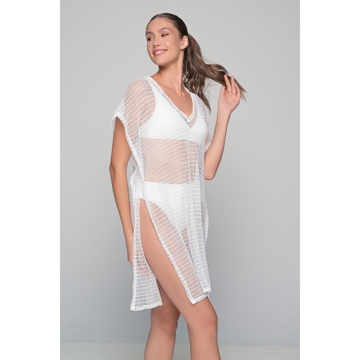 Διάφανο Καφτάνι - Λευκό