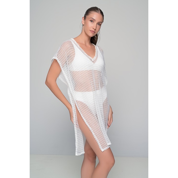 Διάφανο Καφτάνι - Λευκό