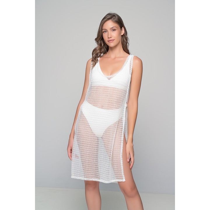 Διάφανο Cover-up Παραλίας - Λευκό