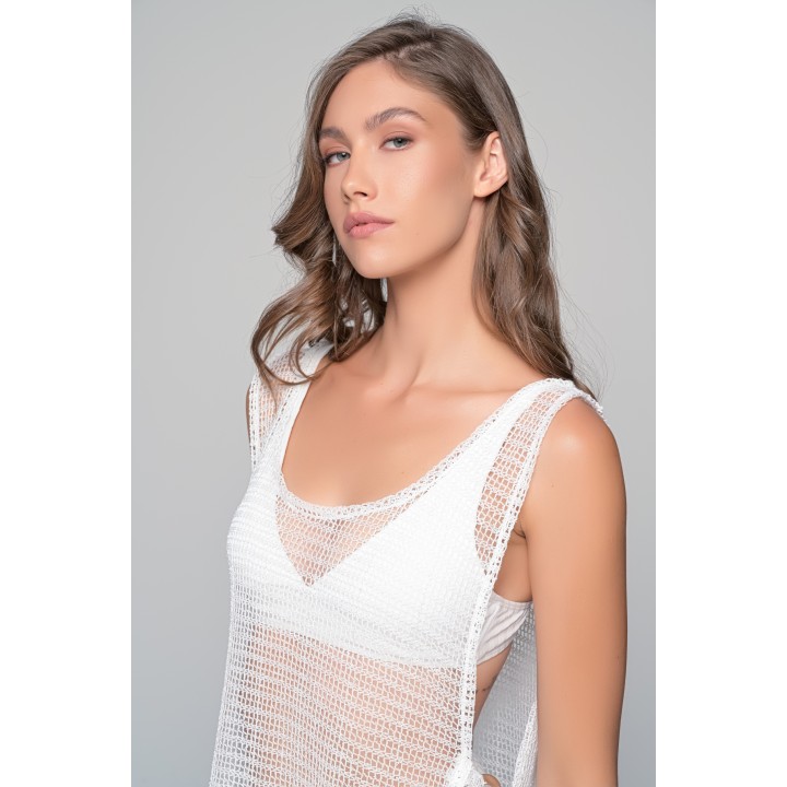 Διάφανο Cover-up Παραλίας - Λευκό