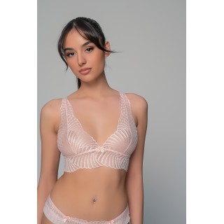 Δαντελένιο Bralette - Baby pink