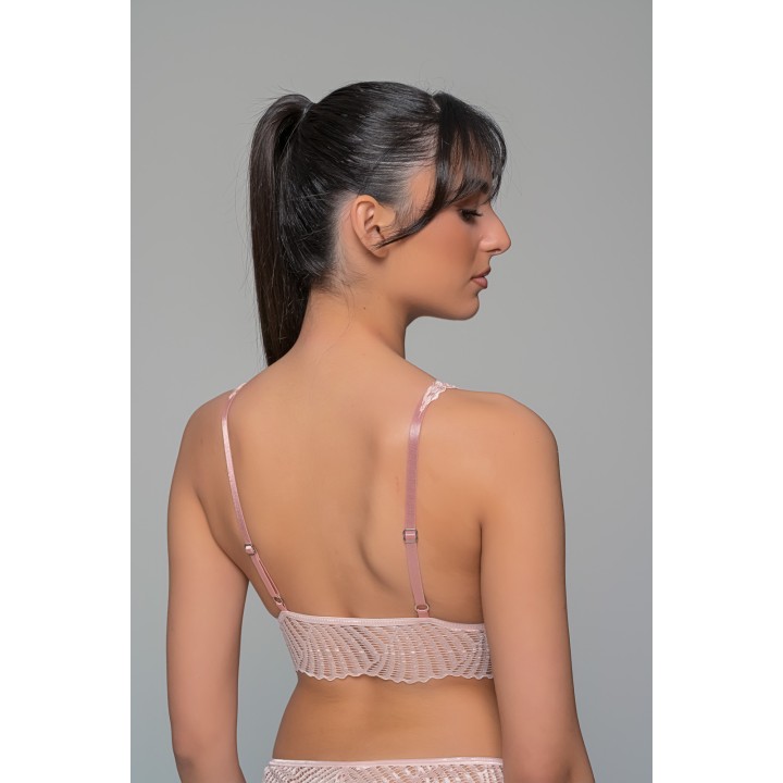 Δαντελένιο Bralette - Baby pink