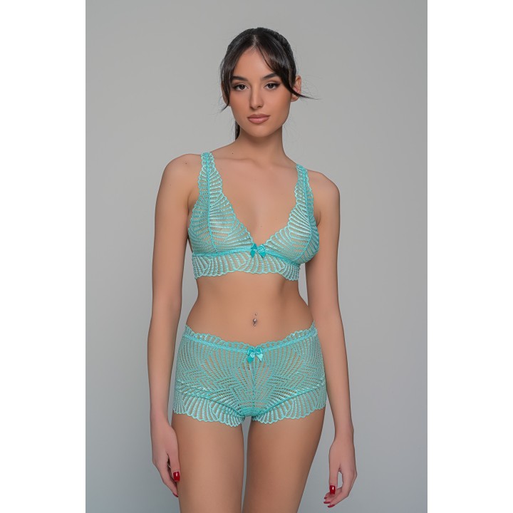 Δαντελένιο Bralette - Aqua