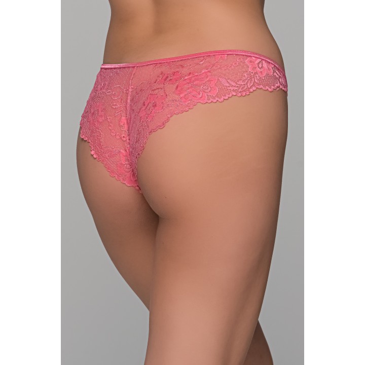 Σατέν Brazilian Slip με Δαντέλα – Καρπουζί