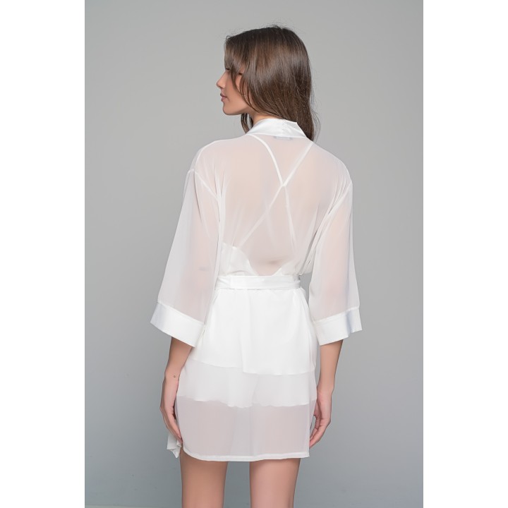 Νυφική Ρόμπα Μουσελίνα - Ιβουάρ