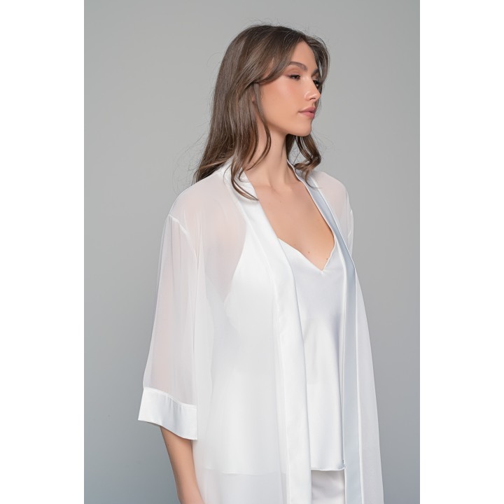 Νυφική Ρόμπα Μουσελίνα - Ιβουάρ