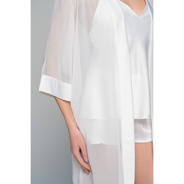 Νυφική Ρόμπα Μουσελίνα - Ιβουάρ