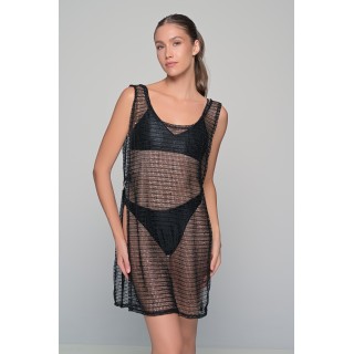 Διάφανο Cover-up Παραλίας - Μαύρο