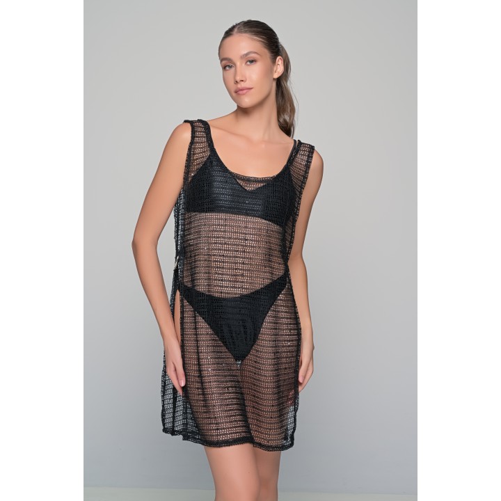 Διάφανο Cover-up Παραλίας - Μαύρο