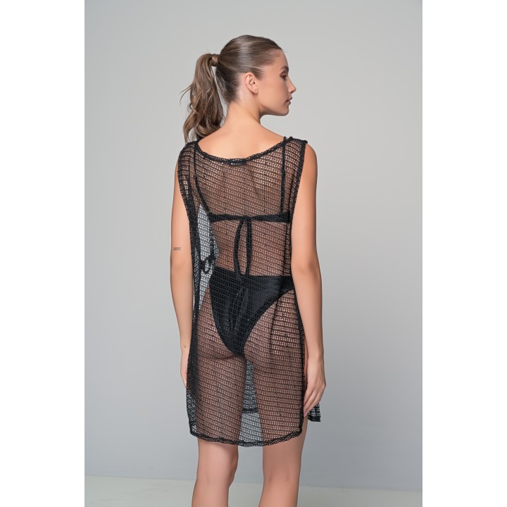 Διάφανο Cover-up Παραλίας - Μαύρο