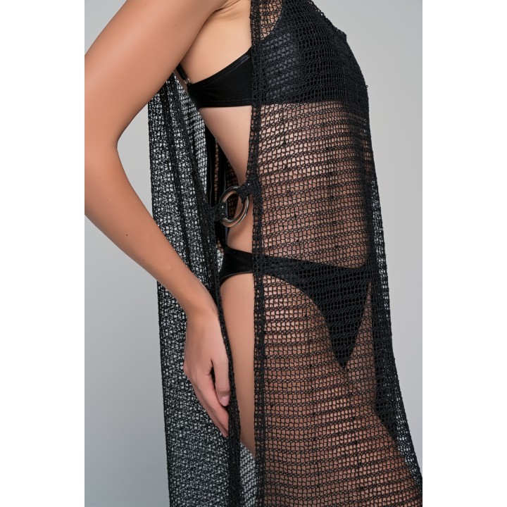 Διάφανο Cover-up Παραλίας - Μαύρο