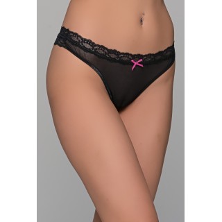 String Τούλι και Δαντέλα- Μαύρο