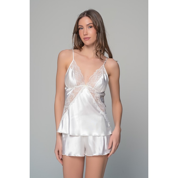 Νυφικό Babydoll με Σορτς - Ιβουάρ