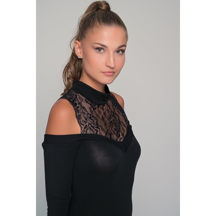 κορμάκι εξώρουχο Modal μαυρο-μαύρο