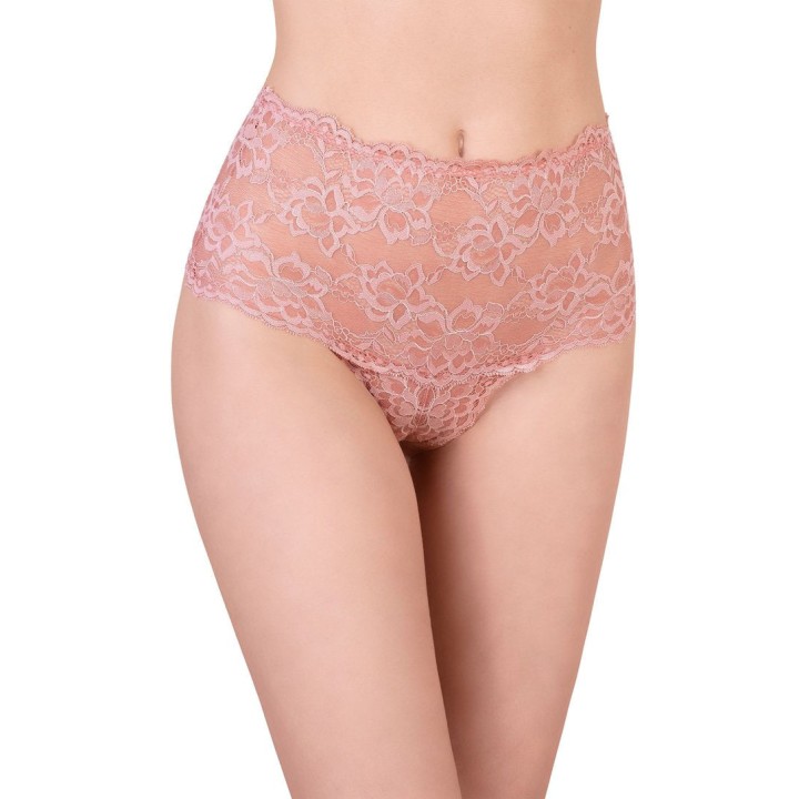 Ψηλόμεσο Δαντελένιο Bikini - Σομόν