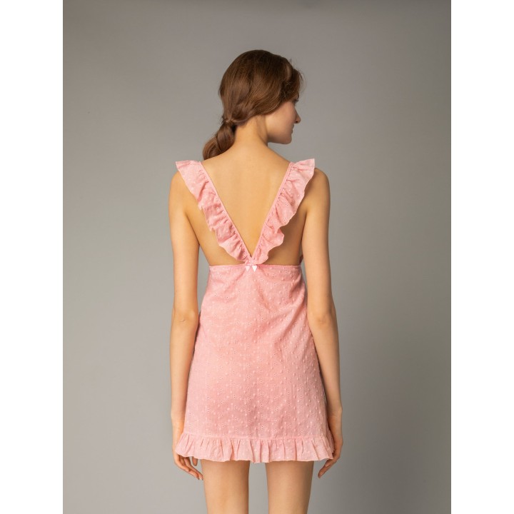 Βαμβακερό Νυχτικάκι - Φυστικί