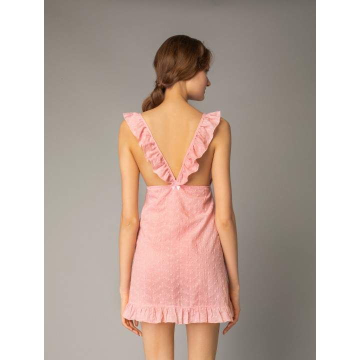 Βαμβακερό Νυχτικάκι - Φυστικί