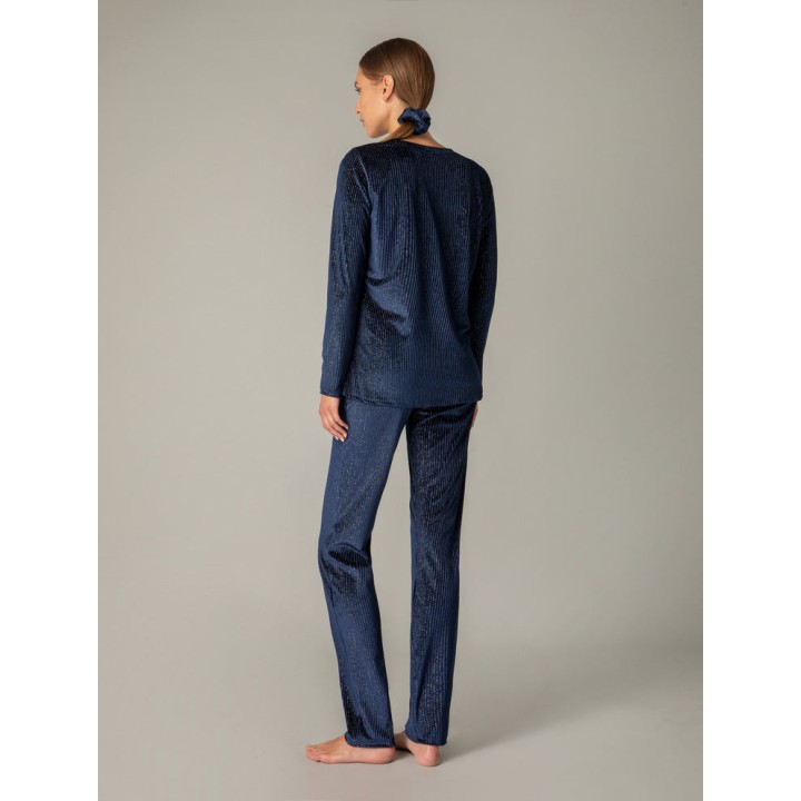Φόρμα – Πυτζάμα Βελούδο – Μπλε