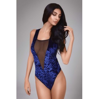 Κορμάκι Βελούδο - Μπλε-μαύρο