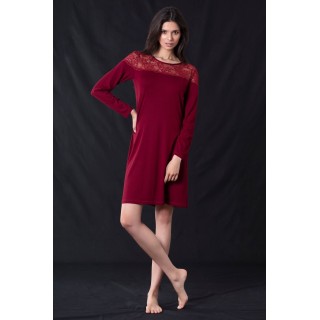 Νυχτικό Βισκόζ - Μπορντό