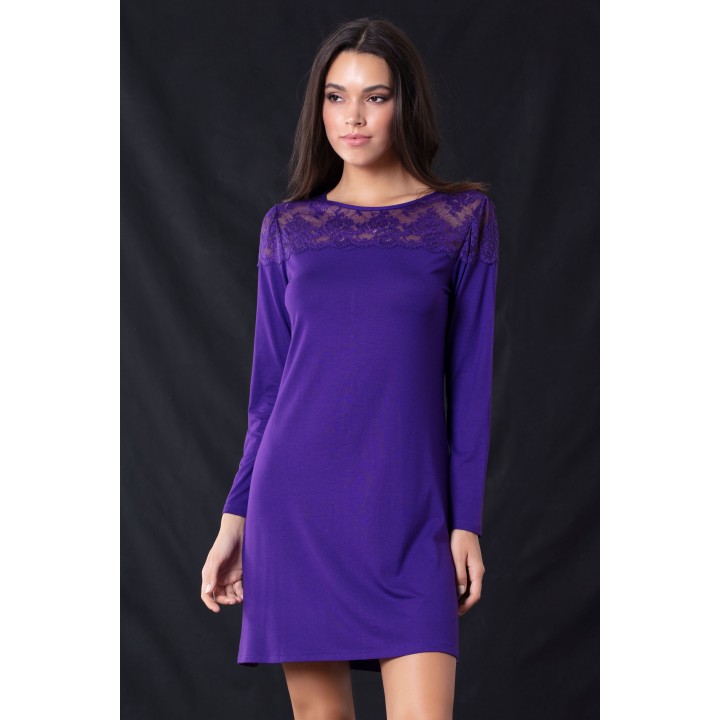 Νυχτικό Βισκόζ - Μωβ