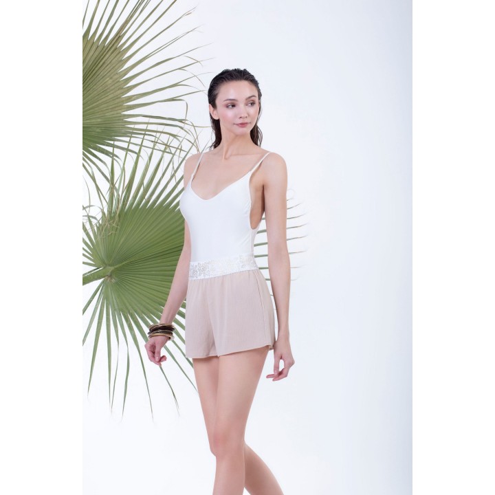 Σόρτς Rayon - Μπεζ