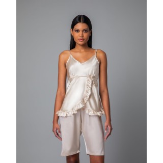 σατέν Babydoll βερμούδα-χρυσαφί