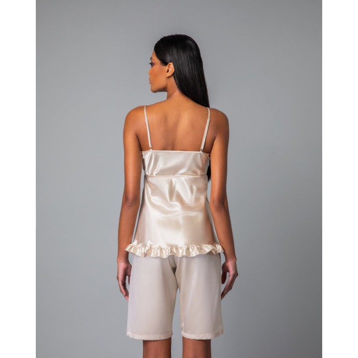 σατέν Babydoll βερμούδα-χρυσαφί