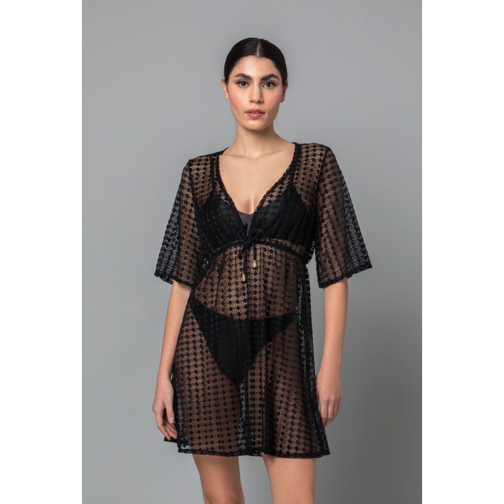 Καφτάνι Δαντέλα - Μαύρο