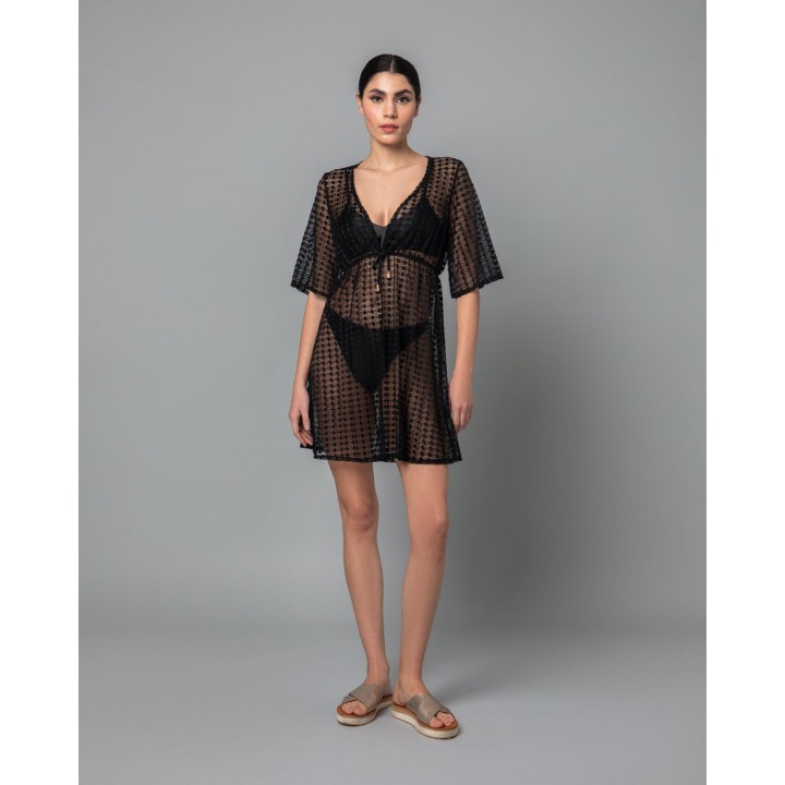 Καφτάνι Δαντέλα - Μαύρο