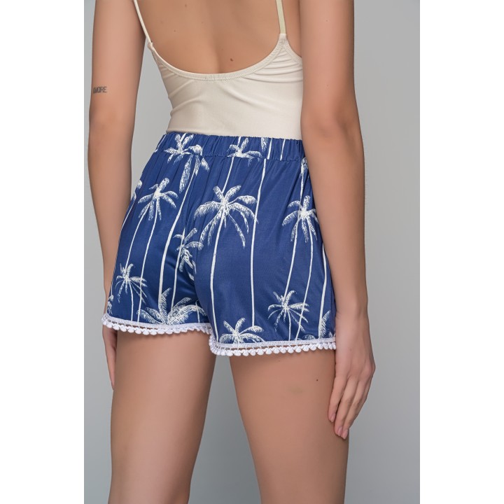 Σορτς Ελαστική Λύκρα - Μπλε