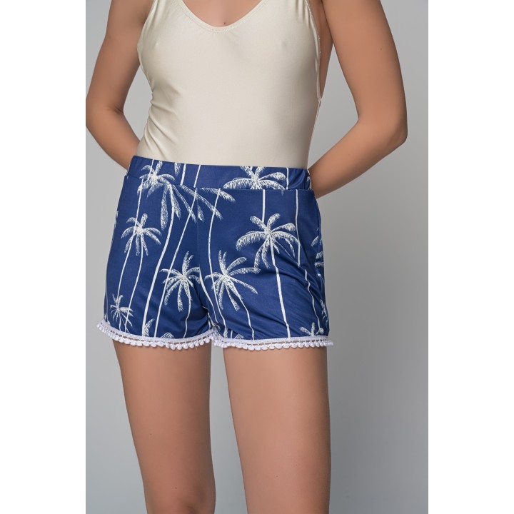 Σορτς Ελαστική Λύκρα - Μπλε