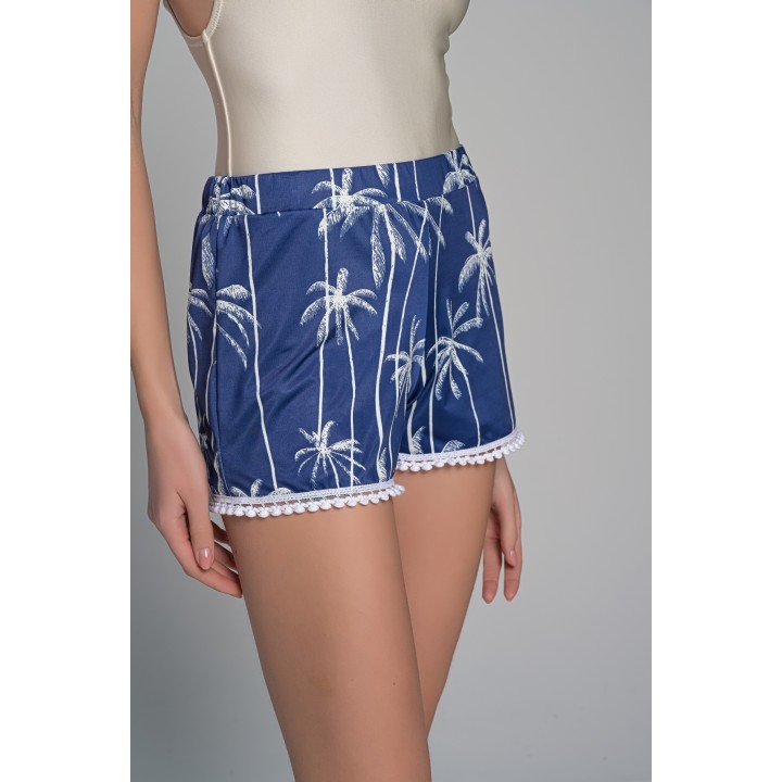 Σορτς Ελαστική Λύκρα - Μπλε