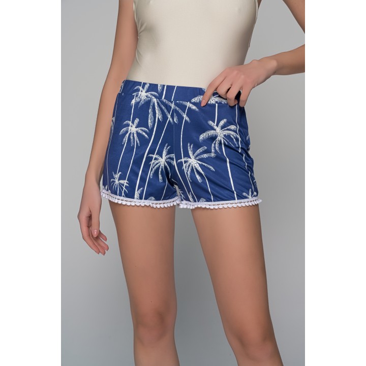 Σορτς Ελαστική Λύκρα - Μπλε