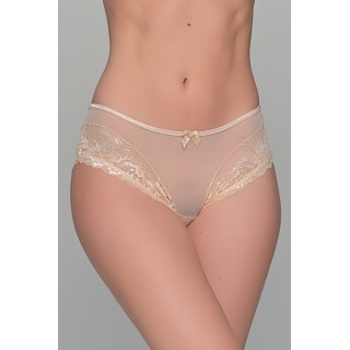 Σλιπ Μπικίνι Δαντέλα και Τούλι - Μπεζ