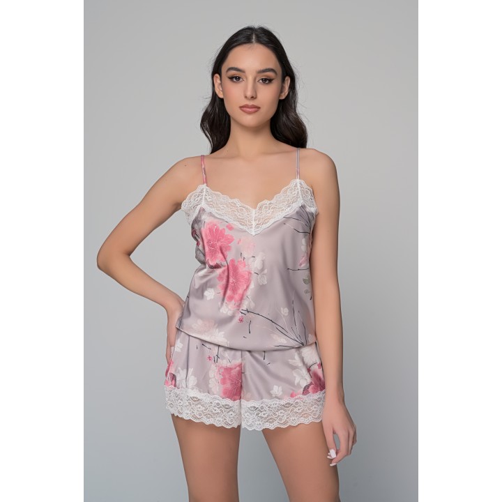 Σατέν Ζυπ-Κυλότ - Φλοράλ