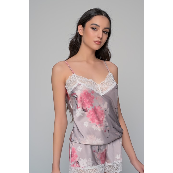 Σατέν Ζυπ-Κυλότ - Φλοράλ