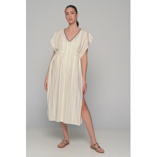 Μακριά Τουνίκ Παραλίας 100% Cotton - Ριγέ