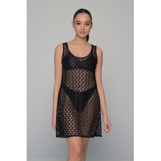 Πλεκτό Φόρεμα Παραλίας - Μαύρο