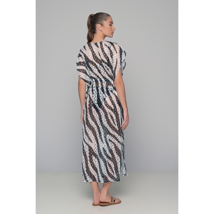 Μακριά Τουνίκ Πλεκτή - Ζεβρέ