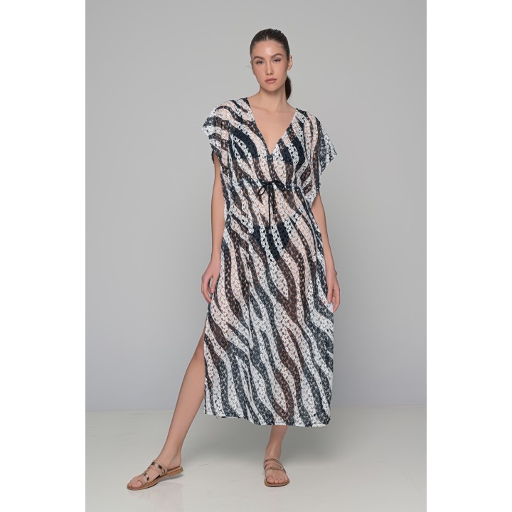 Μακριά Τουνίκ Πλεκτή - Ζεβρέ