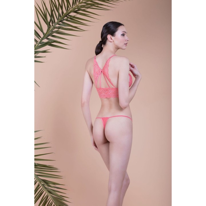 Bralette Δαντέλα - Κοραλί