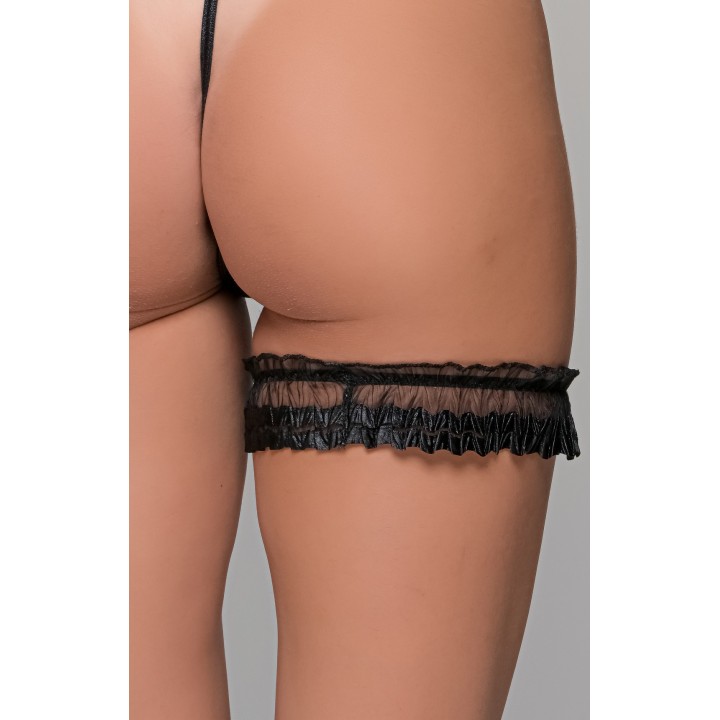 Καλτσοδέτα Οργάντζα - Μαύρο